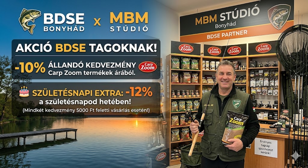 10% kedvezm&eacute;ny a Carp Zoom katal&oacute;gus 2026-os term&eacute;keiből! Csak egyes&uuml;let&uuml;nk tagjainak!